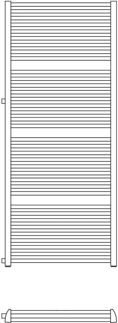 Kermi Duett -D BH 1796x74x634mm, NA500 QN1567, weiß soft(RAL 9016 MT),rechts