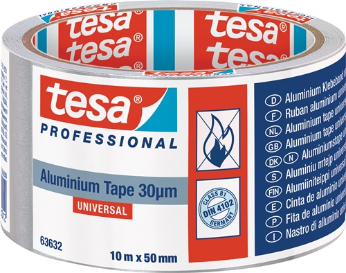 Aluminiumklebeband Univ.63632 m.Liner L.10m B.50mm Rl.TESA Aluminiumklebeband Univ.63632 m.Liner L.10m B.50mm Rl.TESA
