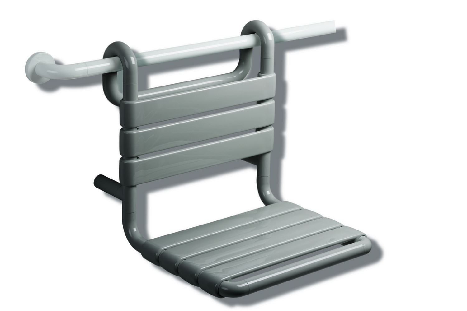 HEWI Einhängesitz Ser 801, B:450 mm, H:472 mm, T:500 mm signalweiß