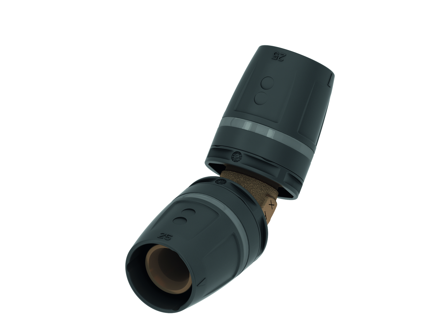 TECElogo-Push Winkelkupplung 45 Grad 40 x 40, Rotguss/Si-Bronze