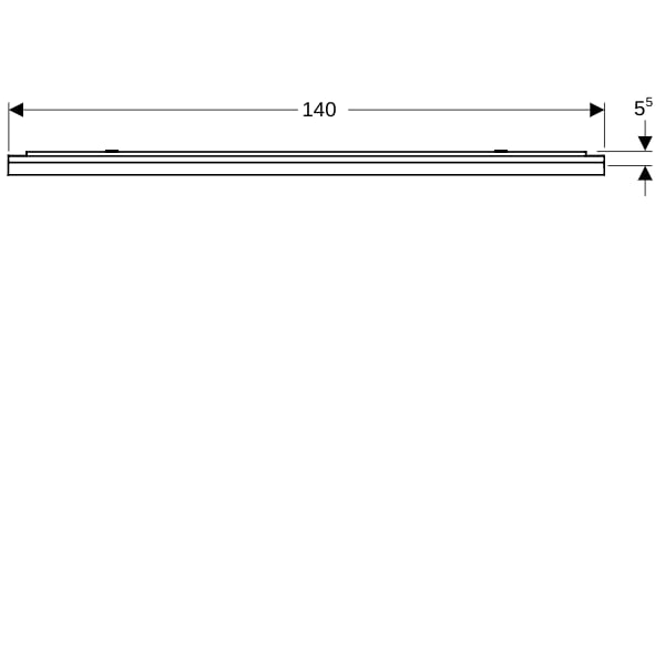 Geberit Xeno2 Lichtspiegel mit direkter und indirekter Beleuchtung, 140x71x5,5cm