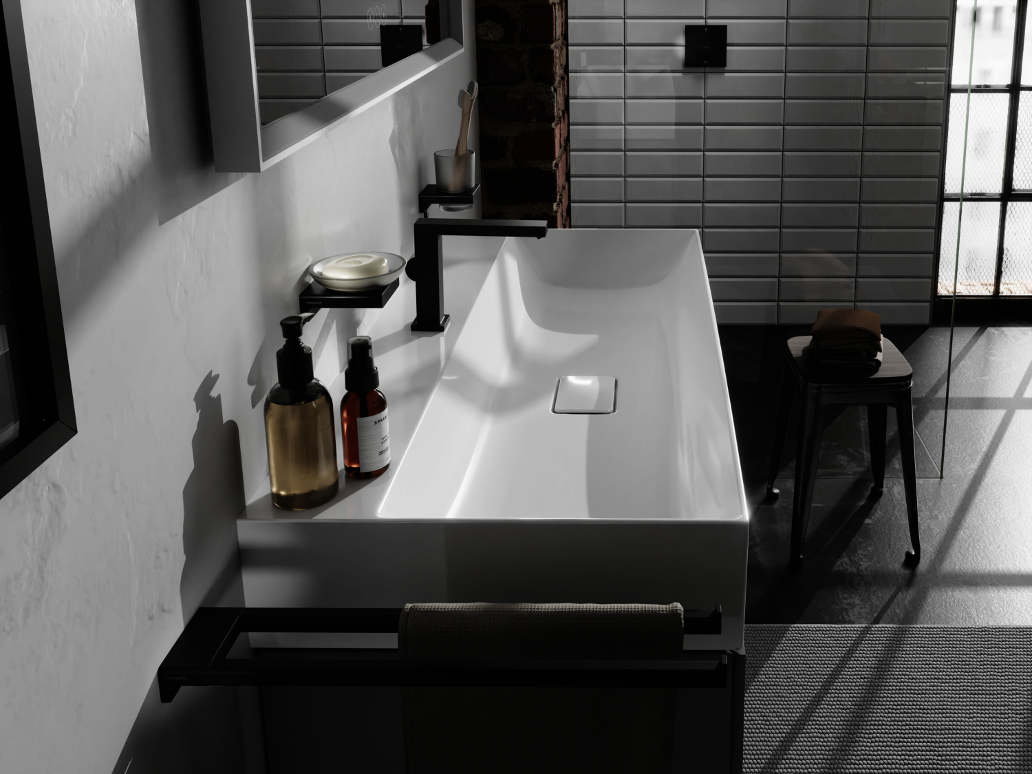 Hansgrohe WTM 110 Tecturis E Fine CoolStart ohne Ablaufgarnitur MSW