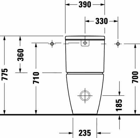 DU SWC Kombi D-Neo 650mmm, Weiß rimless, f.SPK, TS, Abgang Vario