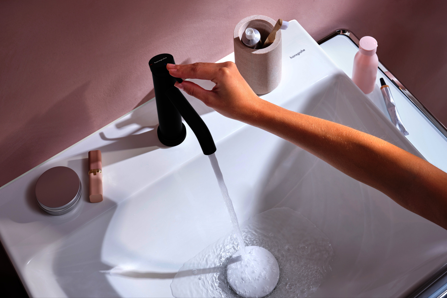 Hansgrohe WTM 110 Tecturis S CoolStart  EcoSmartu.  m. Zugstangen-Ablaufg. MSW