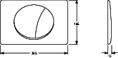 WC-Betätigungsplatte MEPA Ellipse 2-M Kunststoff Mattchrom