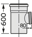 Vaillant Verlängerung 250 mm 0,5m PP, mit Revisionsöffnung Vaillant Verlängerung 250 mm 0,5m PP, mit Revisionsöffnung