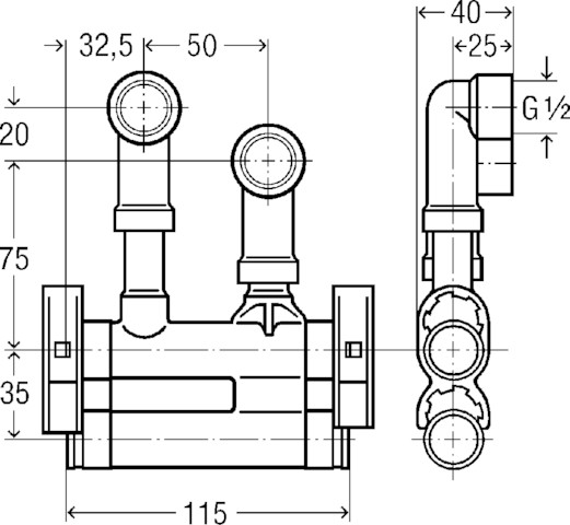 Viega Anschlussstück Sanpress 2277.2 in Rotguss