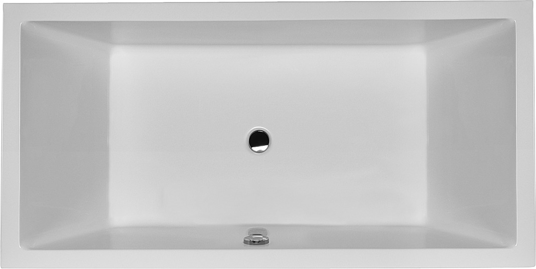 DU Starck Badewanne 1800x900 Einbau Rückenschr.2 L/R, Weiß