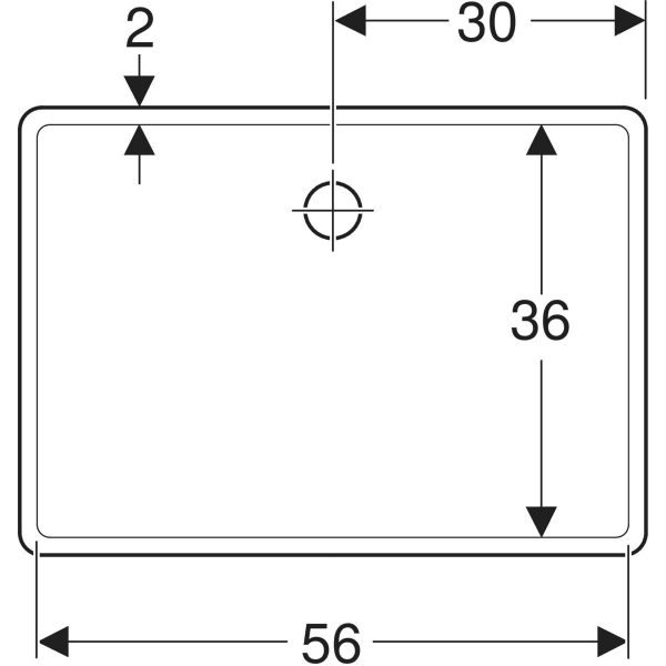 Geberit Publica Mehrzweckbecken ohne Überlauf 60x13x40cm, weiß