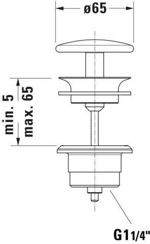 Duravit Schaftventil mit keramischer Ventilabdeckhaube Weiß Seidenmatt