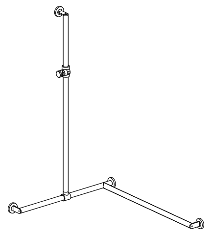 HEWI DUHA,d:32,re,A1:1250,W1:765,W2: 965,schliff,Br.H.Kst. signalweiß