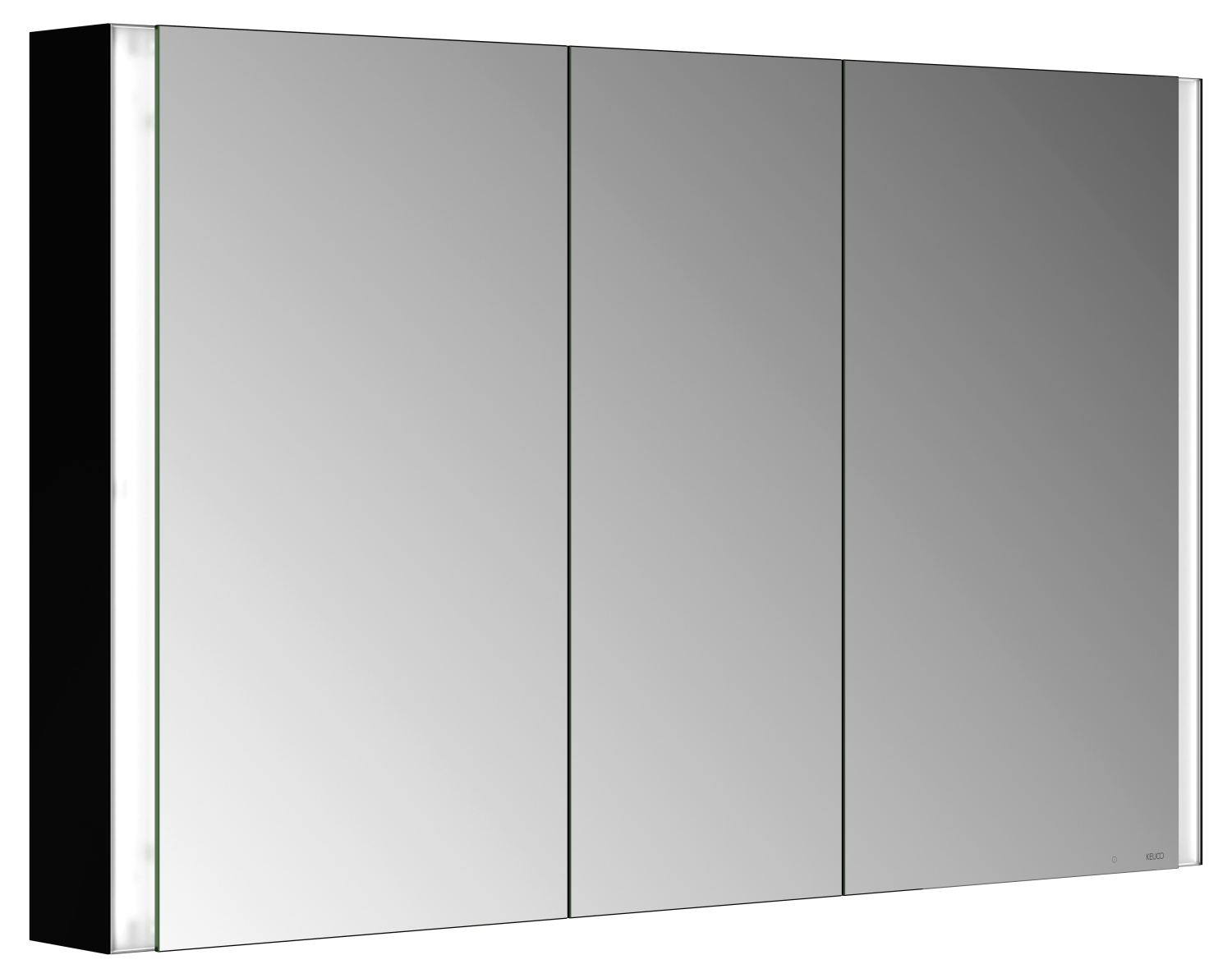 ACTIS Spiegelschrank BASE Alu LED-Bel. 1200x710x127mm 3-türig Korpus schwarz ACTIS Spiegelschrank BASE Alu LED-Bel. 1200x710x127mm 3-türig Korpus schwarz
