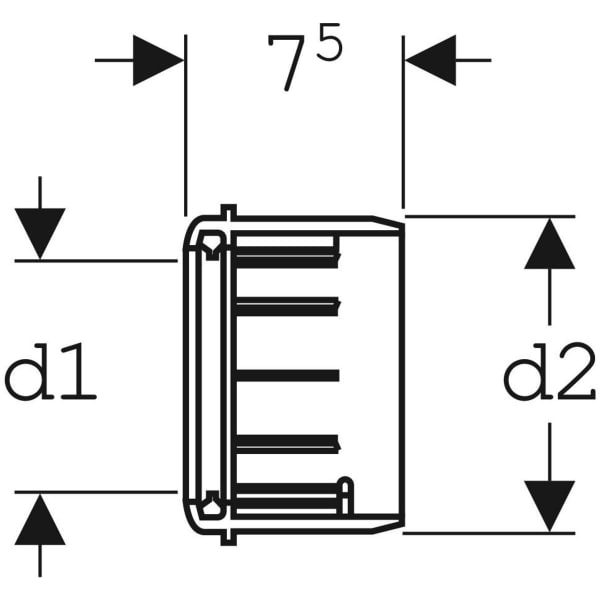 Geberit PE Übergangsmuffe d90/110