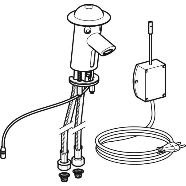 Geberit Bambini Waschtischarmatur, Netzbetr. farbneutral, hochglanz verchromt