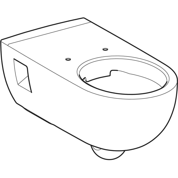 Geberit Renova Comfort Wand-WC Tiefspüler teilgeschlossene Form Rimfree, weiß Tect