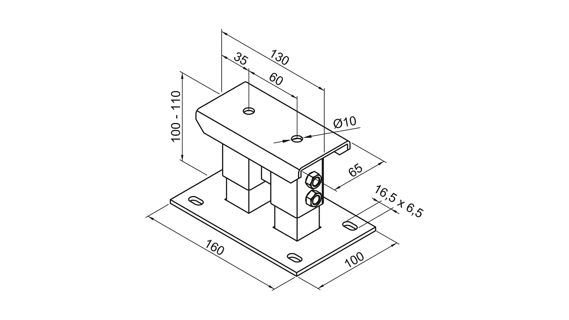 Zehnder Zubehör Fußkonsole FMORV HD10-3, RAL 9016