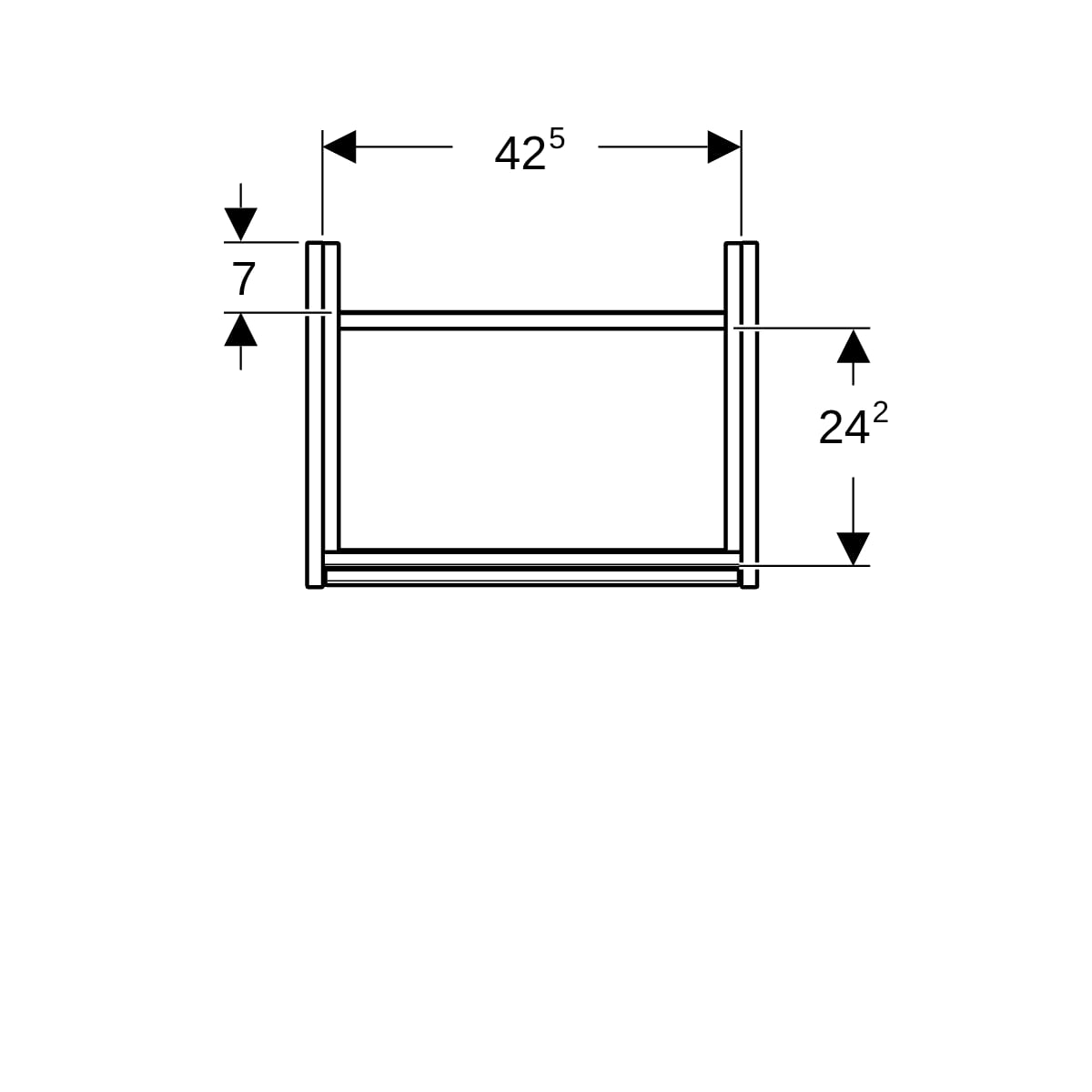 Geberit Renova Plan US für HWB, mit 1 Tür 45,7x60,6x35cm, weiß/l. seidenglanz