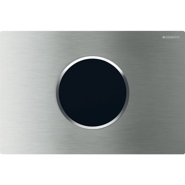 Geberit Sigma10 WC-Strg. rund, elek.Sp., Netz autom/bl, gebürstet, Etc/poliert
