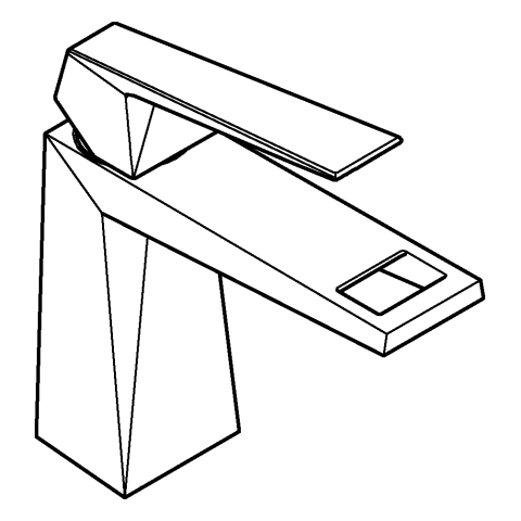GROHE EH-WT-Batterie Allure Brilliant 24342 M-Size glatter Körper supersteel