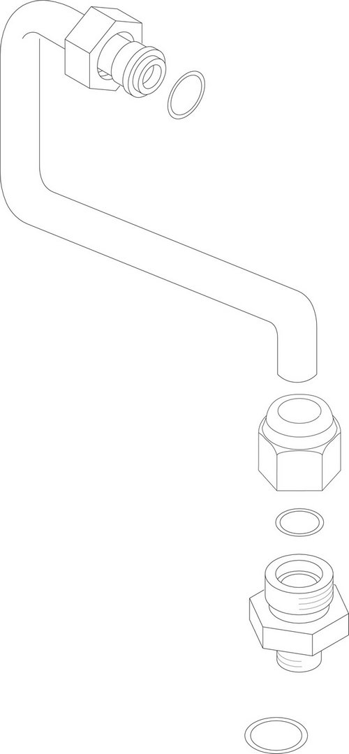 BOSCH Ersatzteil TTNR: 7100833 Verbindungsrohr Armatur/Brenner kpl