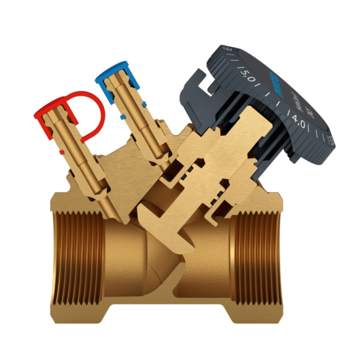 Strangregulierventil HydroCom V PN16 DN15, Rp1/2 IG, HydroPort, EZB