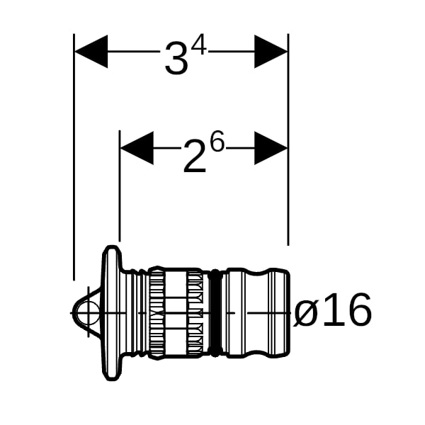 Geberit Mepla Rohr-Endstopfen d16