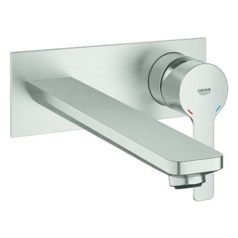 GROHE 2-Loch-WT-Wandbatterie Lineare 23444_1 Fertigmontageset supersteel