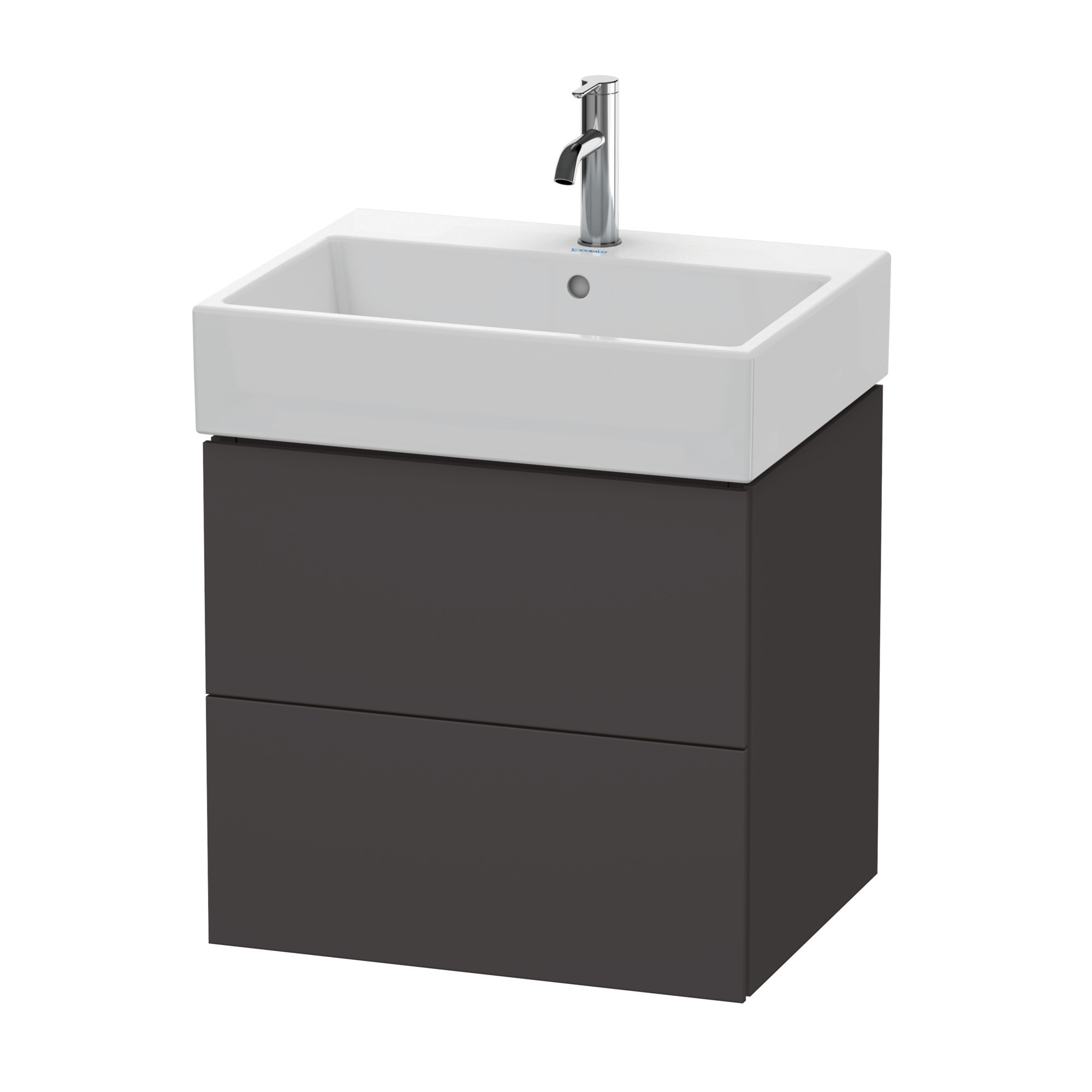 Duravit WTU L-Cube 544x584x459mm 2 Schubkästen, Graphit Supermatt
