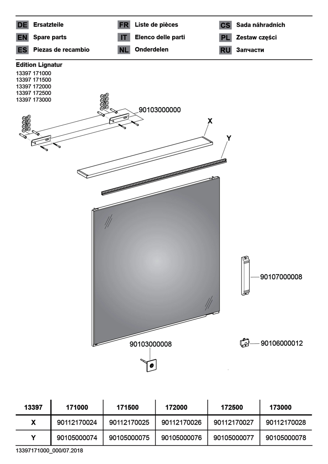 KE LS Edition Lignatur 13397 710x700x60mm 1 Lichtfarbe