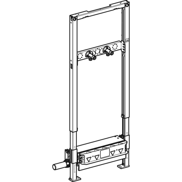 Geberit Duofix Element für Dusche 130cm mit Wandablauf Wandarmatur AP d40