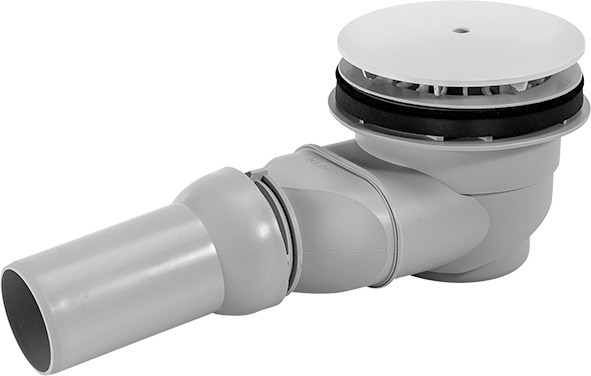 DU Duschwannenablauf, Abgang waagrecht Ablaufdurchmesser 90mm, weiß