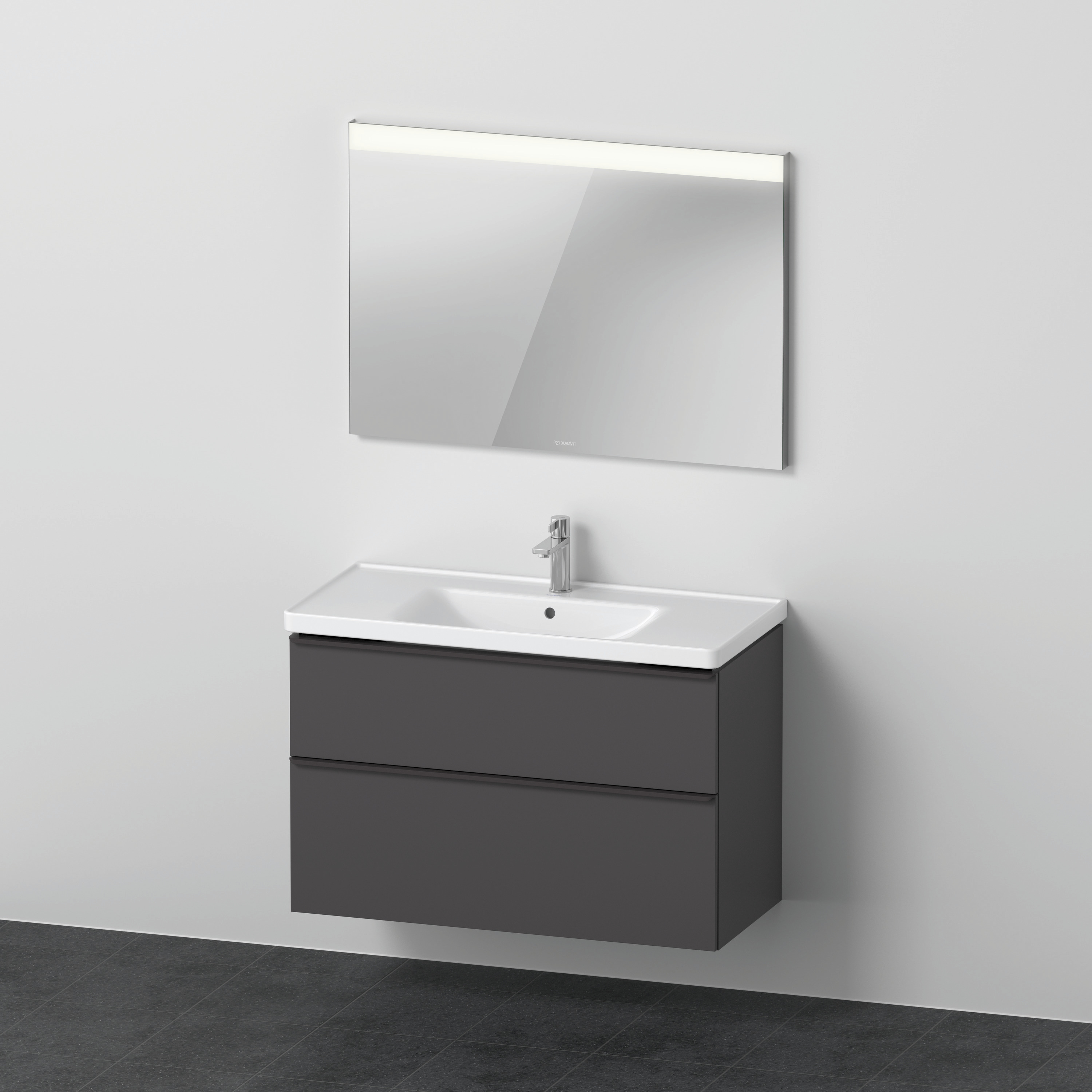 DU D-Neo Möbel-Set wandh. 1000x480mm WT,WTU Ausz 1,SBK 1,SP Eckig,Graphit M.
