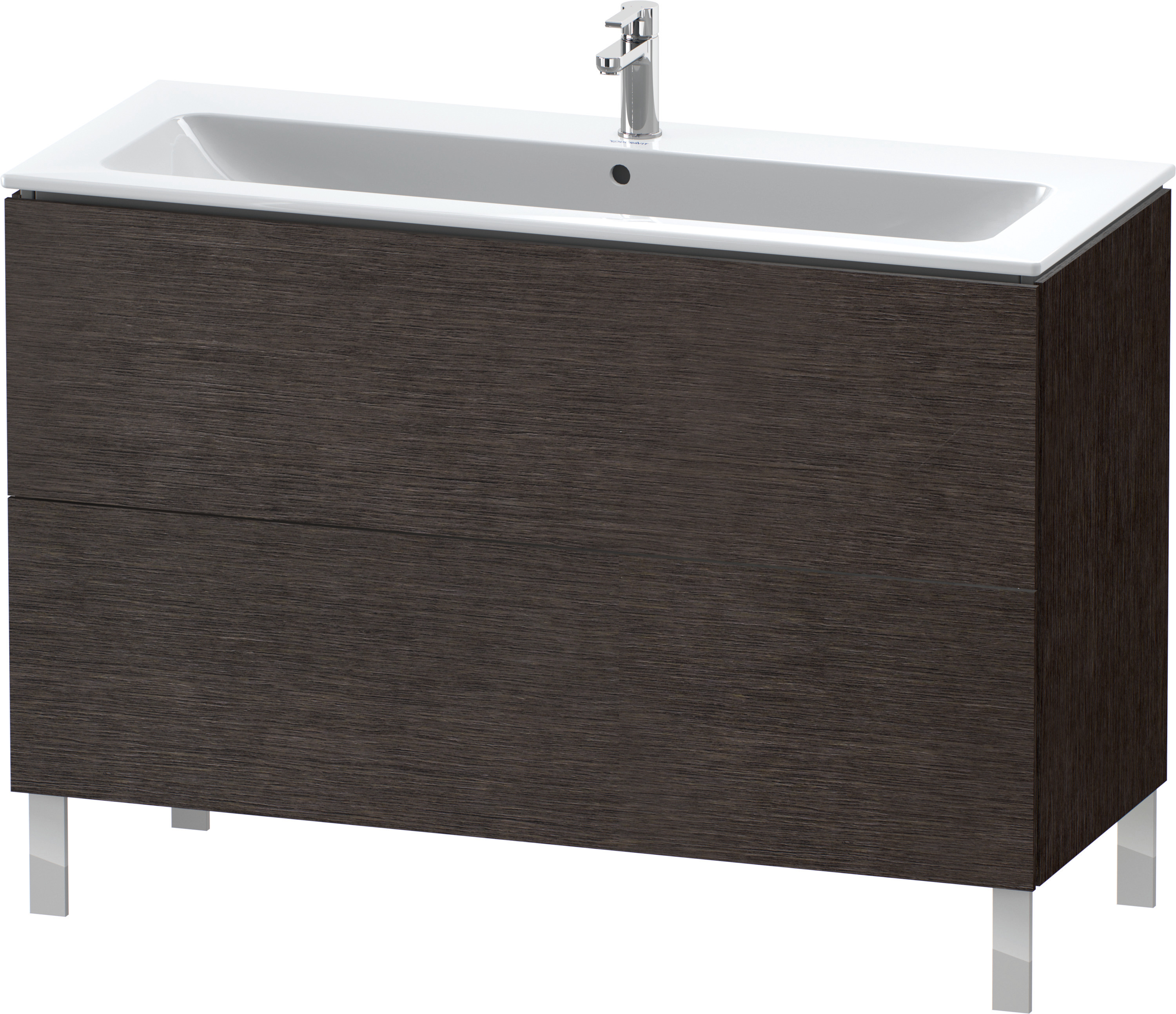 Duravit WTU stehend L-Cube 481x1220x704mm 2 Auszüge, f.233612, eiche dunkel geb.