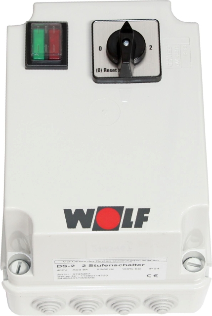 Wolf 2-Stufenschalter DS-2 Motorvollschutzschalter 8A, 400 V Wolf 2-Stufenschalter DS-2 Motorvollschutzschalter 8A, 400 V