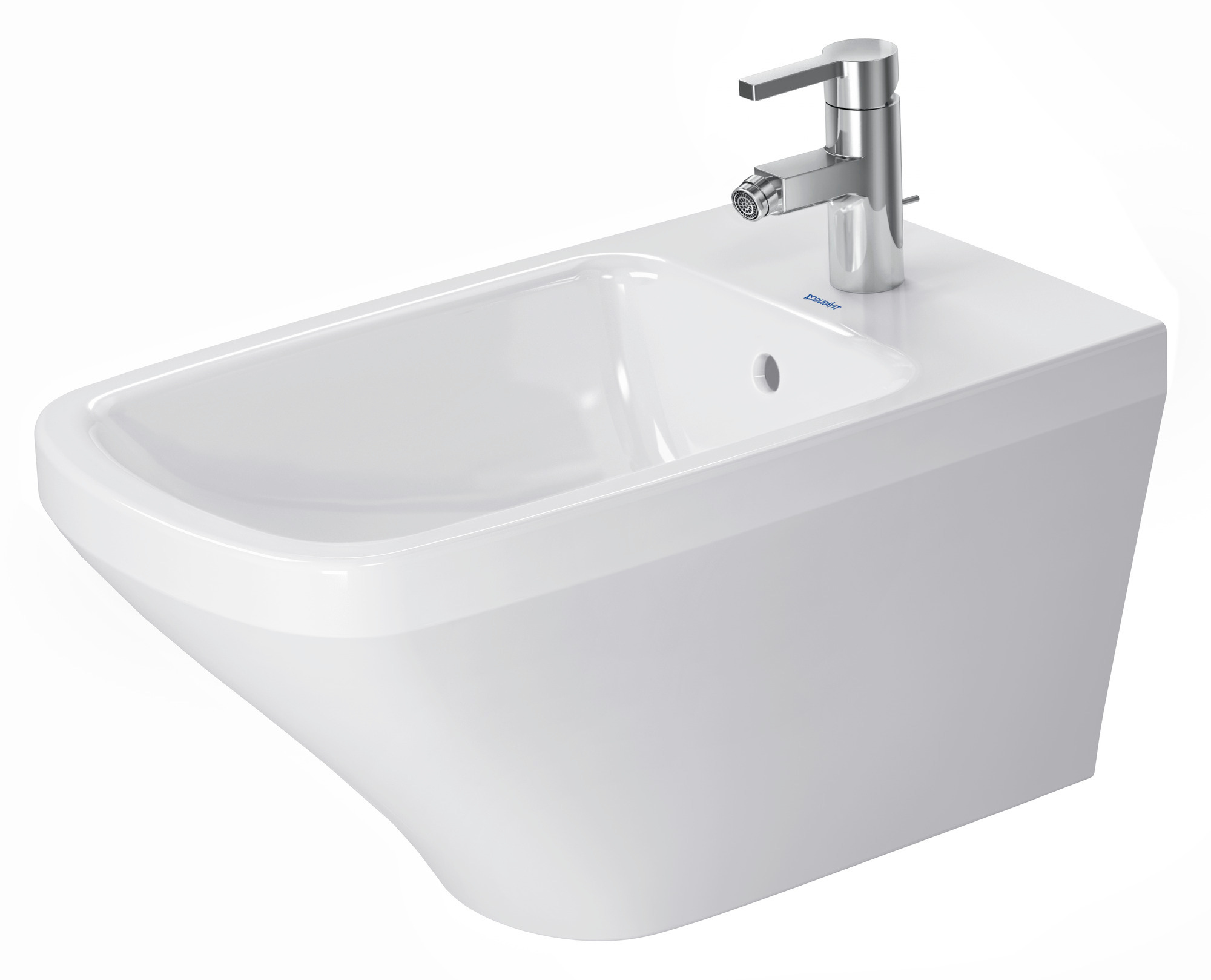 DU Wand-Bidet DuraStyle 620 mm m.ÜL, m.HLB, 1 HL, Durafix, weiß