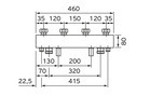 Vaillant Verteilerbalken WHV 35 für 2 Rohrgruppen mit integr. hydr. Weiche