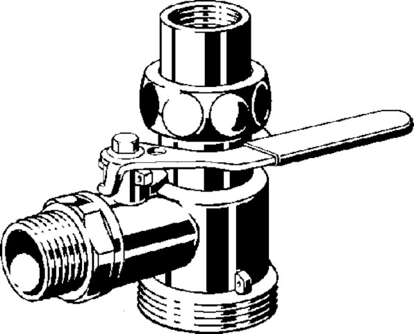 Viega Gaszähler-Kugeleckhahn G21115 in R1 1/2 x Rp1 1/2 Messing