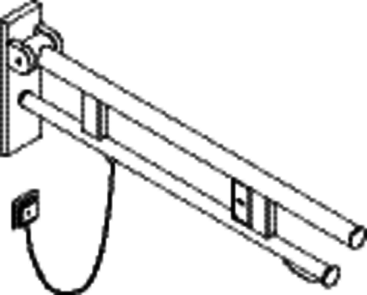 HEWI SK-Griff Duo (B), re, PRH, 750, WC- Spül (E-Ausf.),schliff