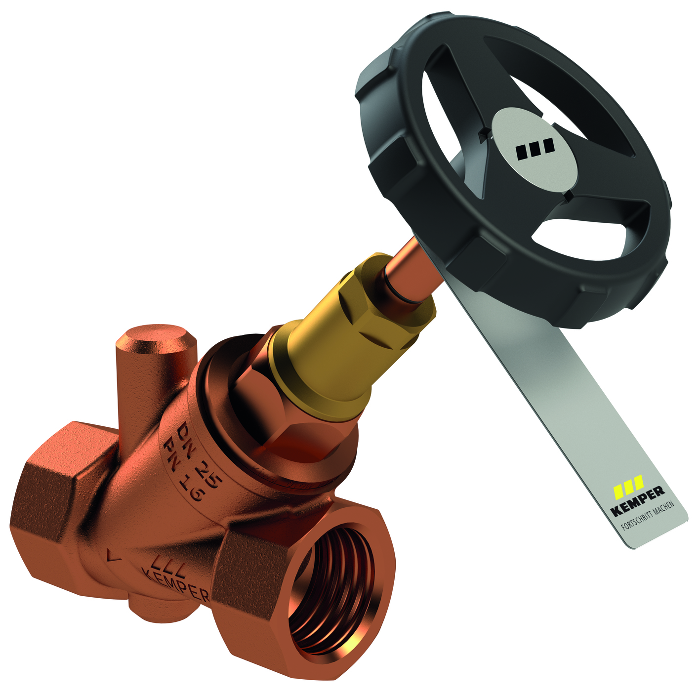 KEMPER WESER Freistrom-Absperrventil RG ohne Entleerung IG DN32