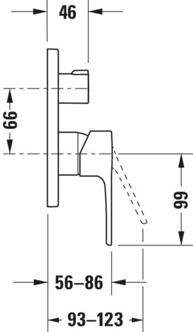DU B.1 Einhebel Wannnenmischer UP, Keramikmischsyst.,Chrom HG