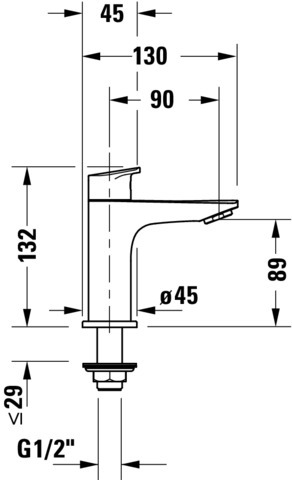DU Duravit No.1 Standventil  Chrom HG
