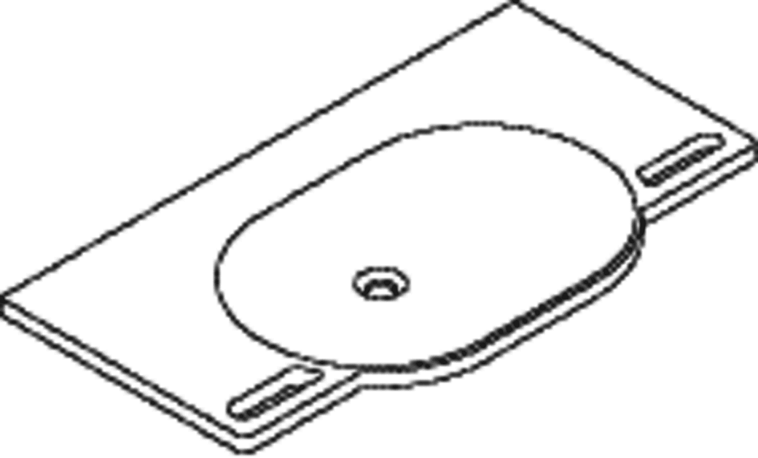 HEWI Waschtisch, B:1000mm, T:550mm, alpinweiß, ohne Überlauf, ohne Hahnloch