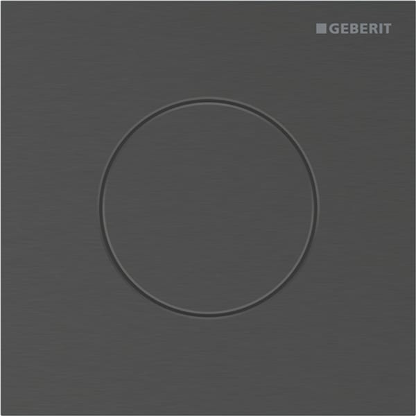 Geberit Typ 40 BetPl., rund, f. UR-Strg. pneum. Sp., schwarzchrom gebürstet, Etc
