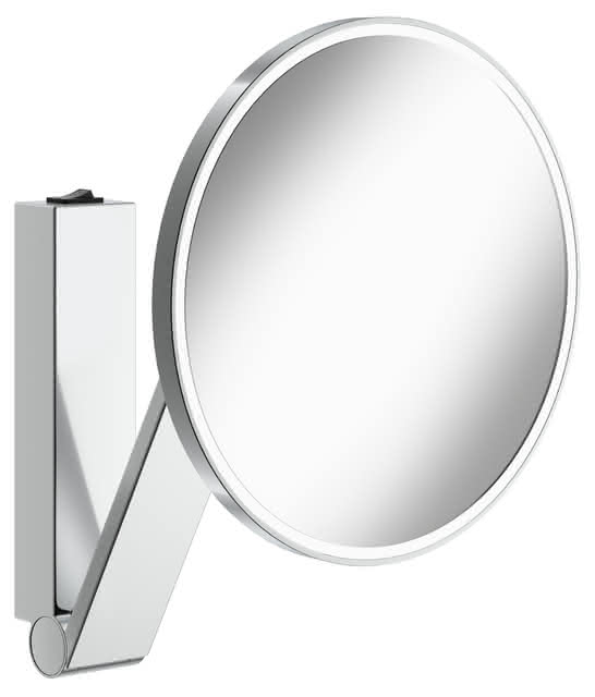 KEUCO KS iLook_move rund 17612, beleuchtet, Wippschalter, Alu-finish