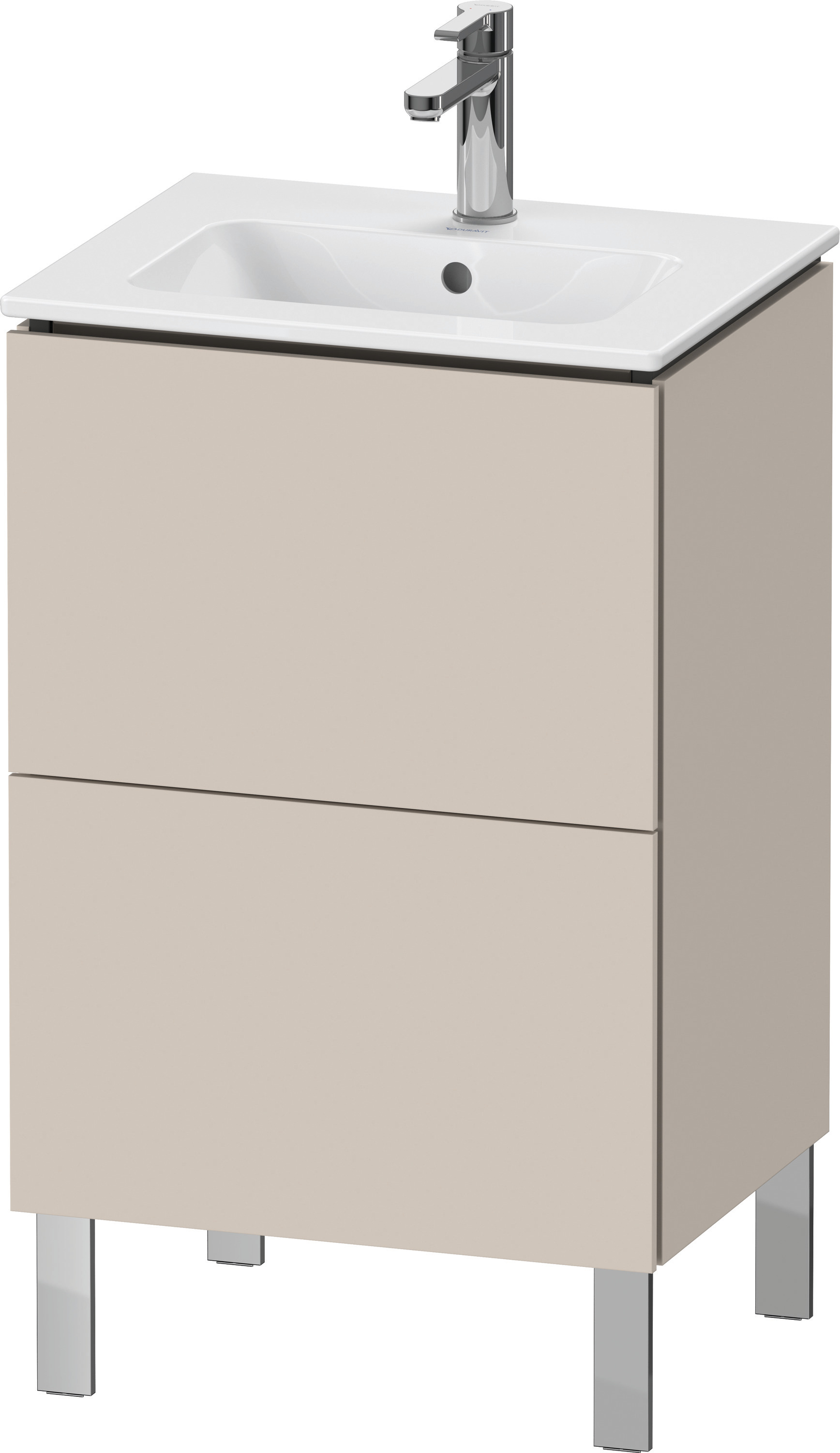 Duravit WTU L-Cube bodenstehend, 2 Auszüge 704x520x421mm, Taupe