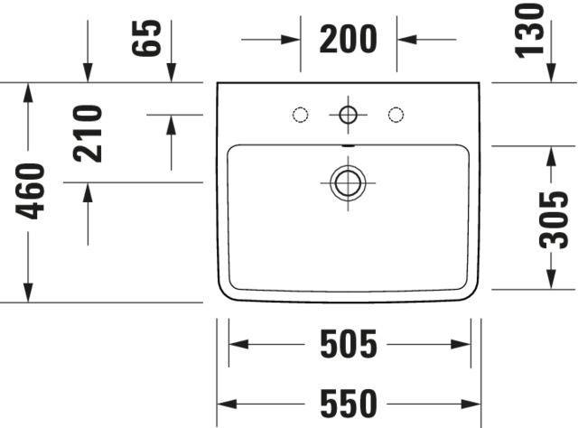 DU WT/MWT 550mm, Duravit No.1 weiß, mit ÜL, mit HLB