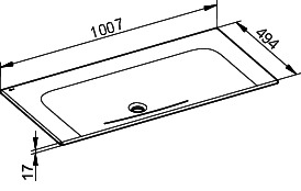 KEUCO Keramik-WT X-Line 33170, ohne Hahnlochbohrung, weiß
