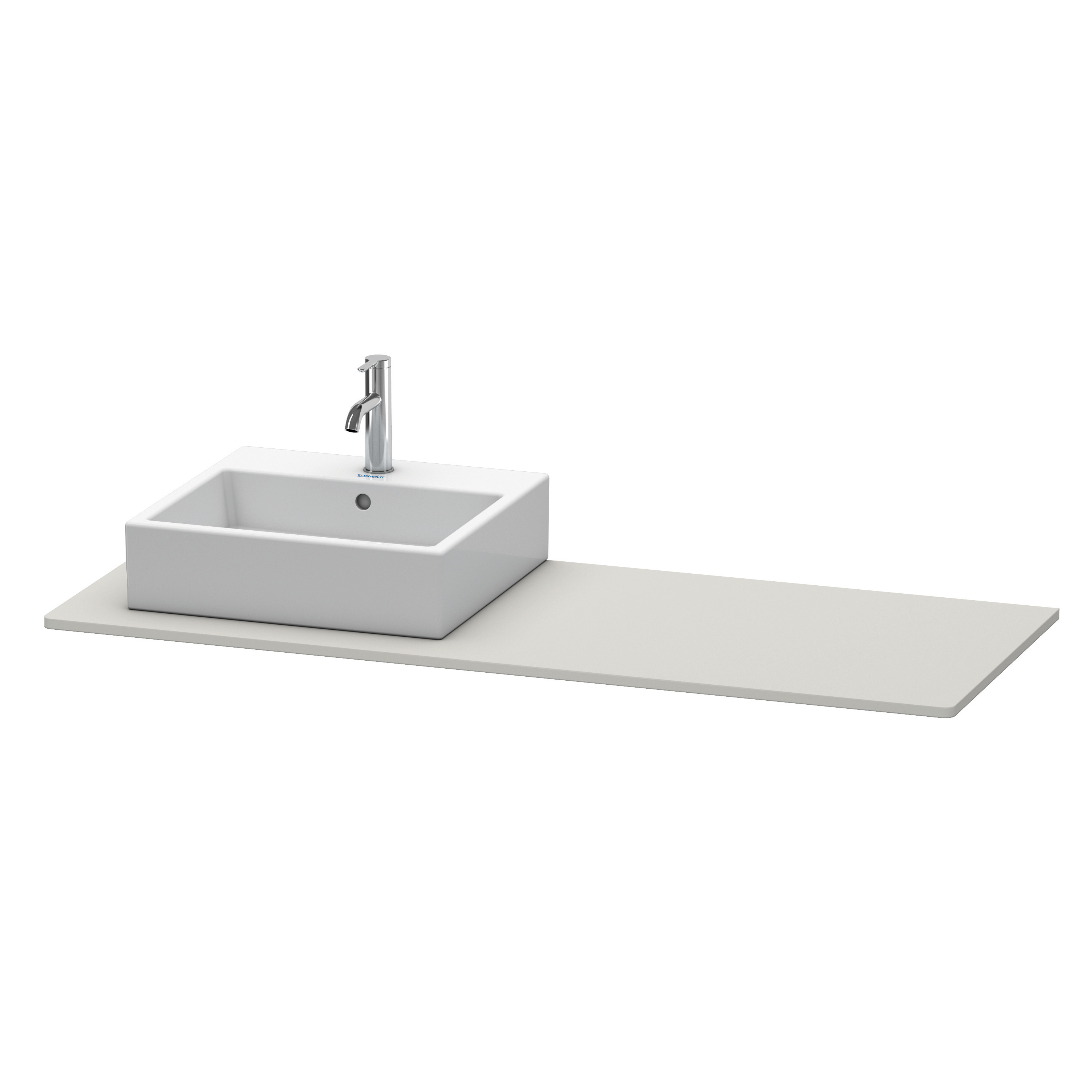 Duravit Konsole XSquare 16x1400x550mm 1 Ausschnitt, Betongrau Matt