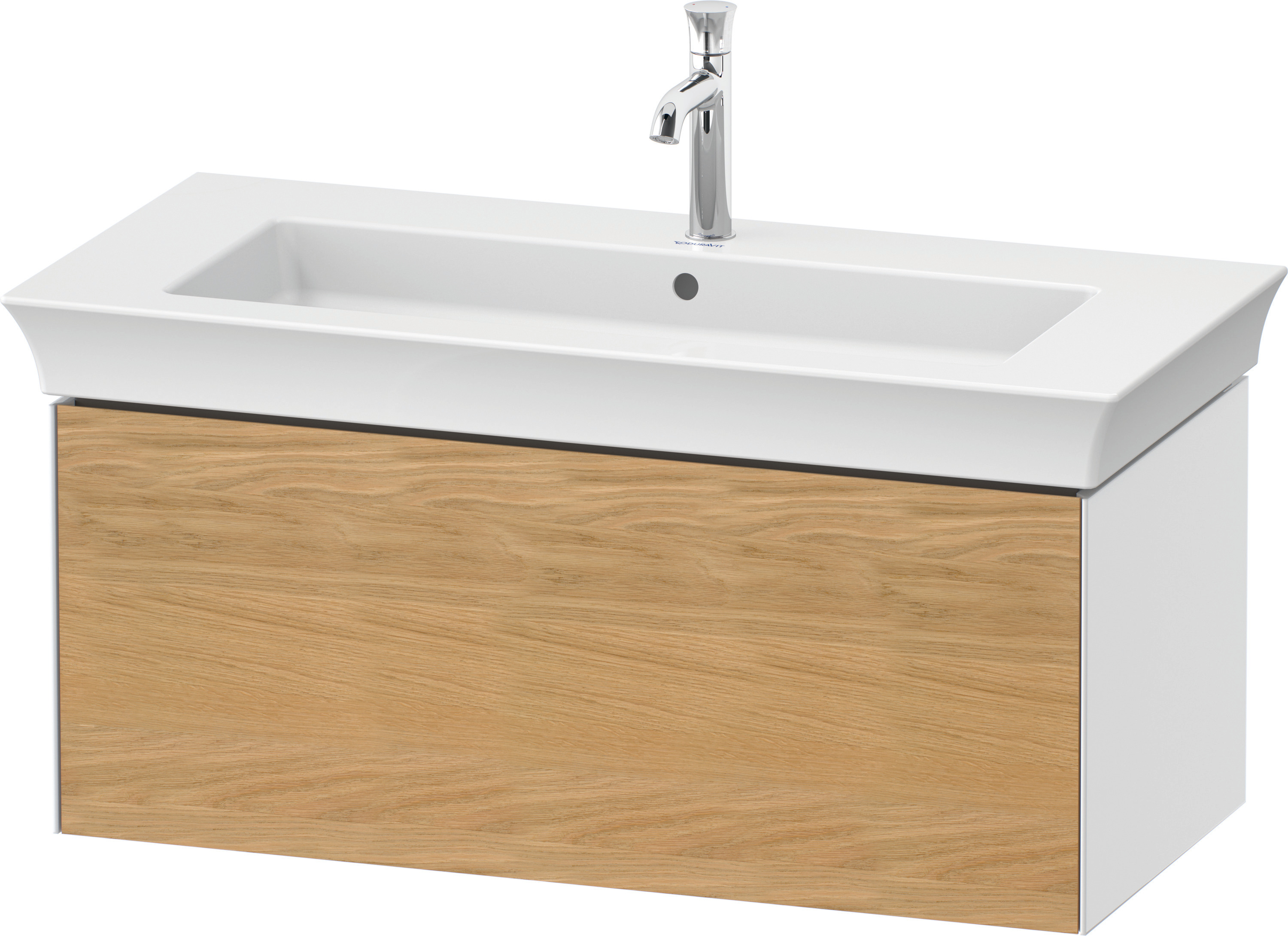 Duravit WTU White Tulip wandh.,1 Auszug 410x984x458mm,Eiche N.M/Weiß Hochglanz