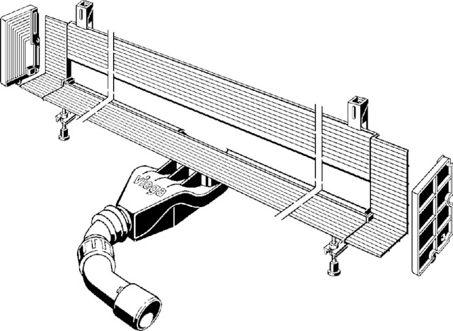 Viega Wandablauf Advantix Vario 4968.10 in 300-1200mm Kunststoff